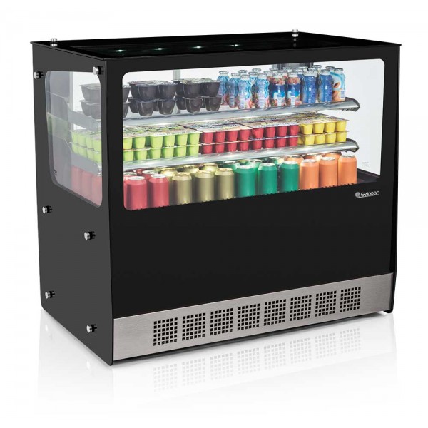 Vitrine Refrigerada Reta Linha Gourmet Elegance Ba...